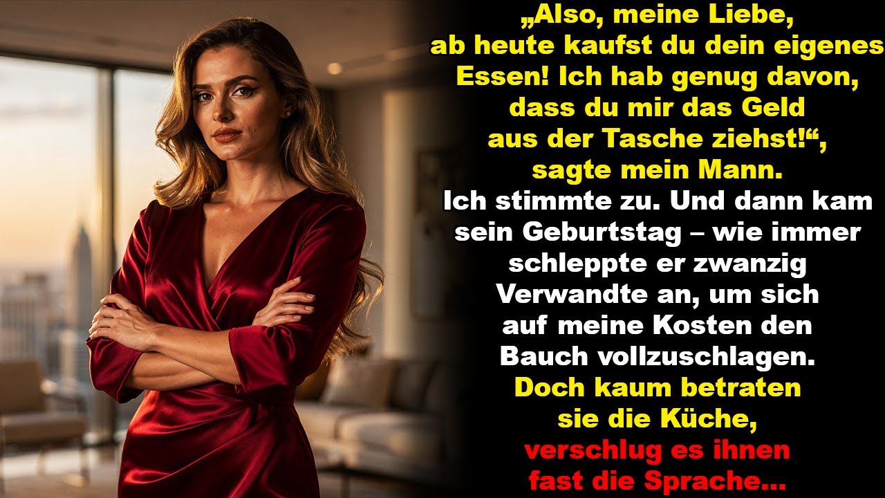 Mein Mann sagte: „Iss auf eigene Kosten!“ – doch an seinem Geburtstag erstarrten die Gäste…