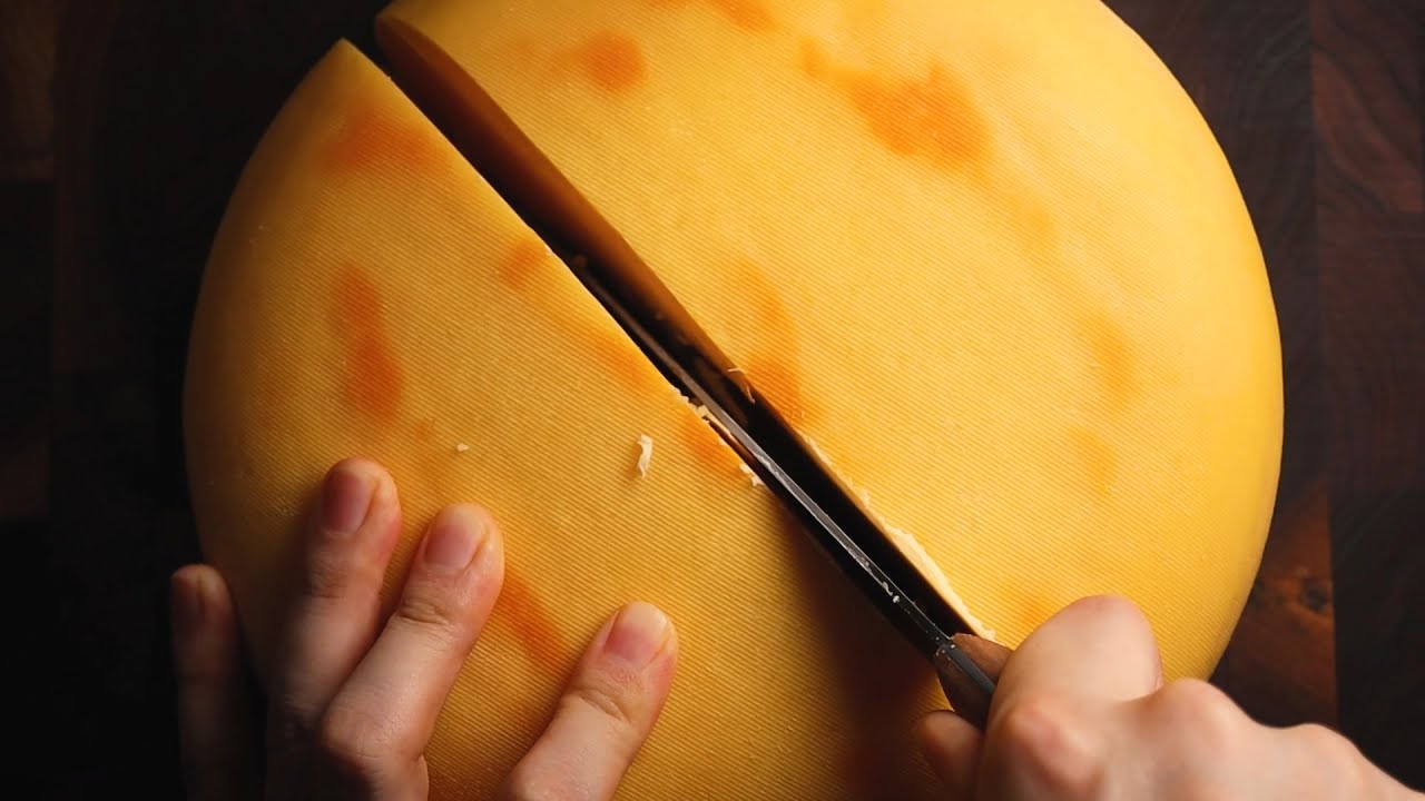 ASMR Giant Cheese Cutting Sounds 🧀