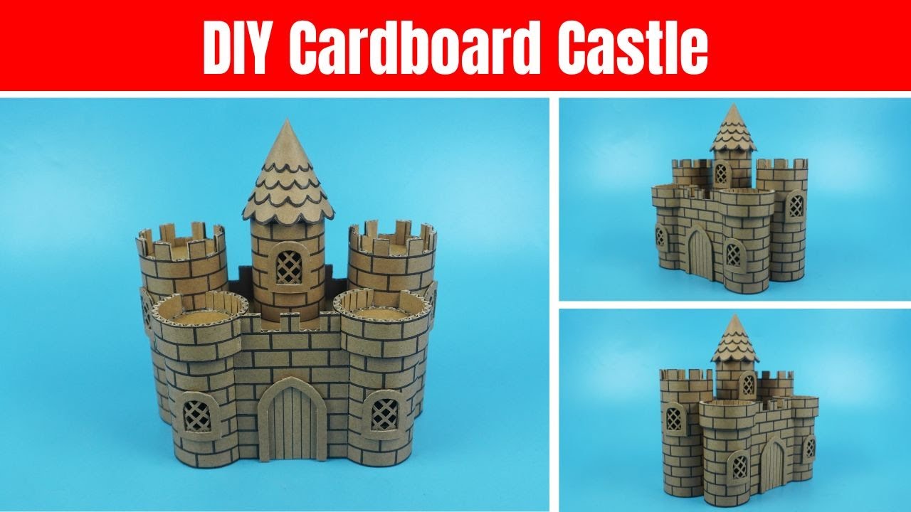 DIY Cardboard Castle | Handmade Cardboard Castle | Creative Desk Organizer Craft