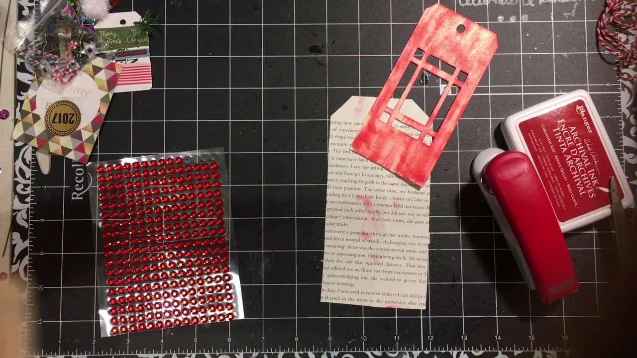 3D decorated Christmas tree tag Embellishment make with me | dearjuliejulie