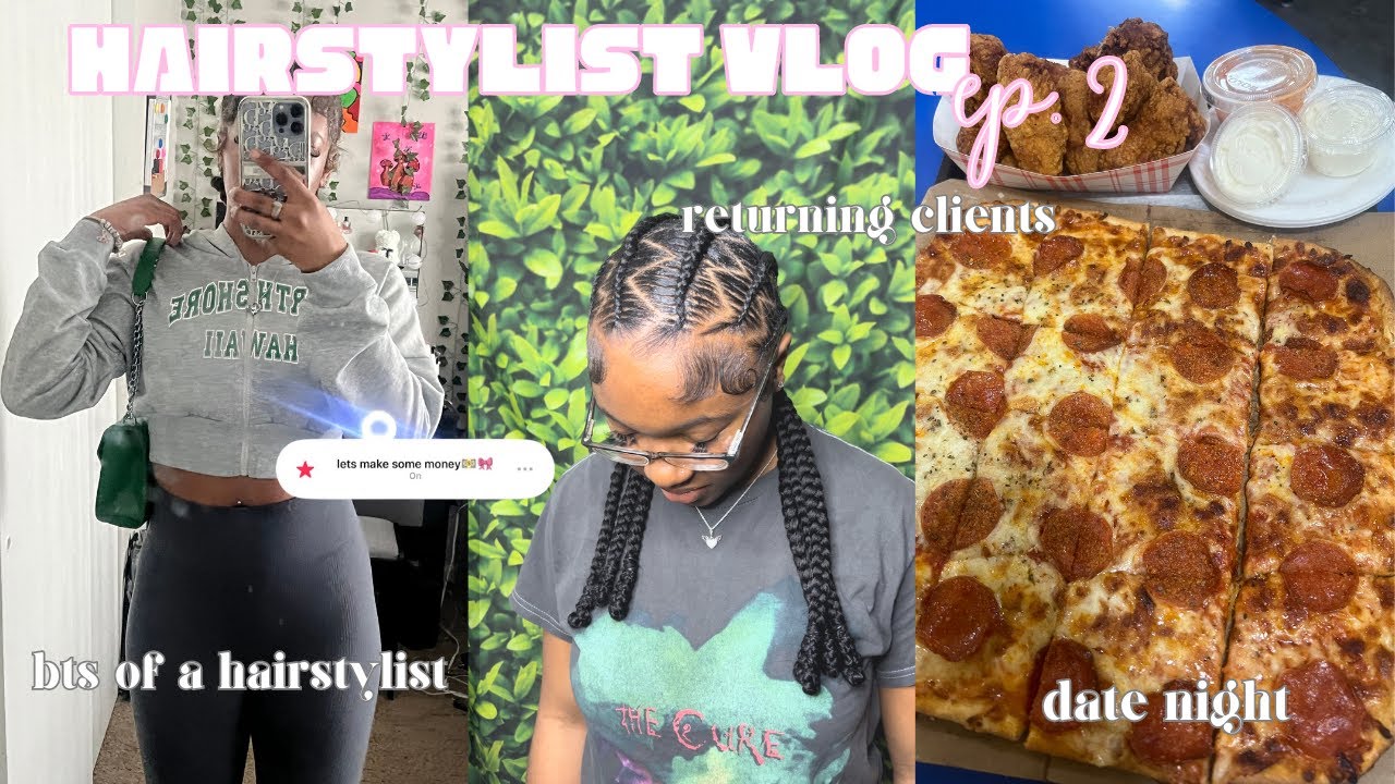 HAIRSTYLIST VLOG : ep.2 , new hairstyles + date night + returning clients | Trinity Simone