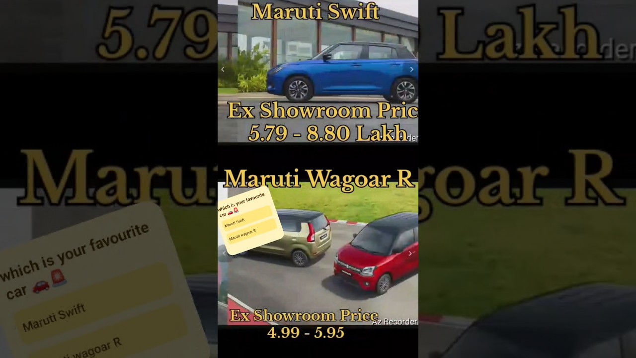 🔥 Maruti Wagon R vs Maruti Swift ⚔️ | Kaunsi Car Hai Best Family Choice 2025? 🚗💥#trendingshort#viral