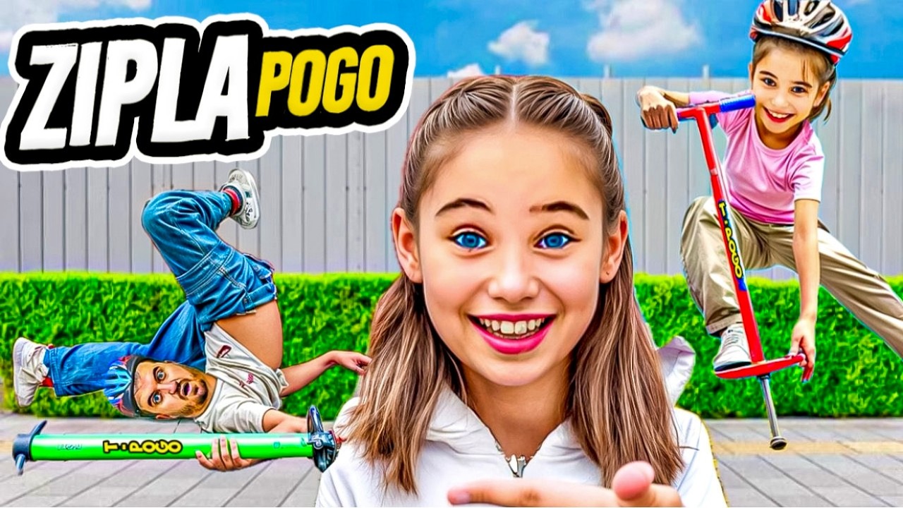 ELİF SİNEM TÜM GÜN T-POGO İLE ZIPLA CHALLENGE !! 24 SAAT OKUL SONRASI VLOG !!