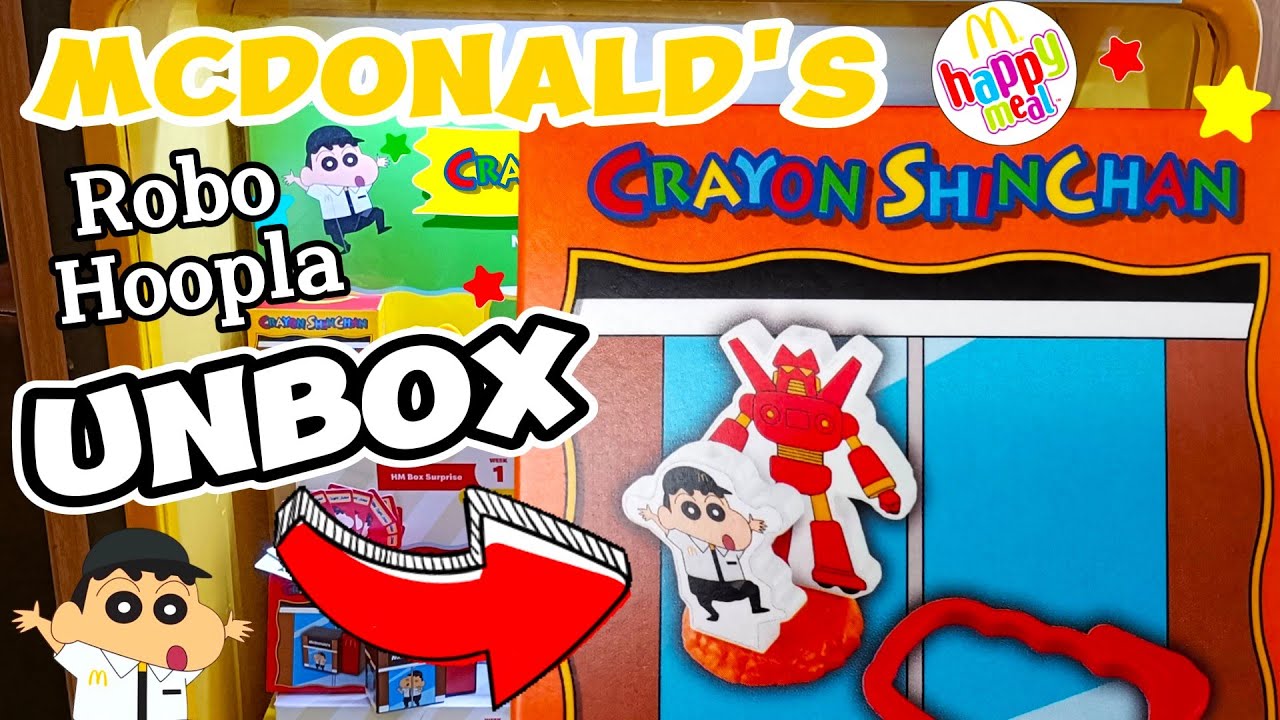 McDonald's Crayon Shinchan Robo Hoopla happy meal unboxing