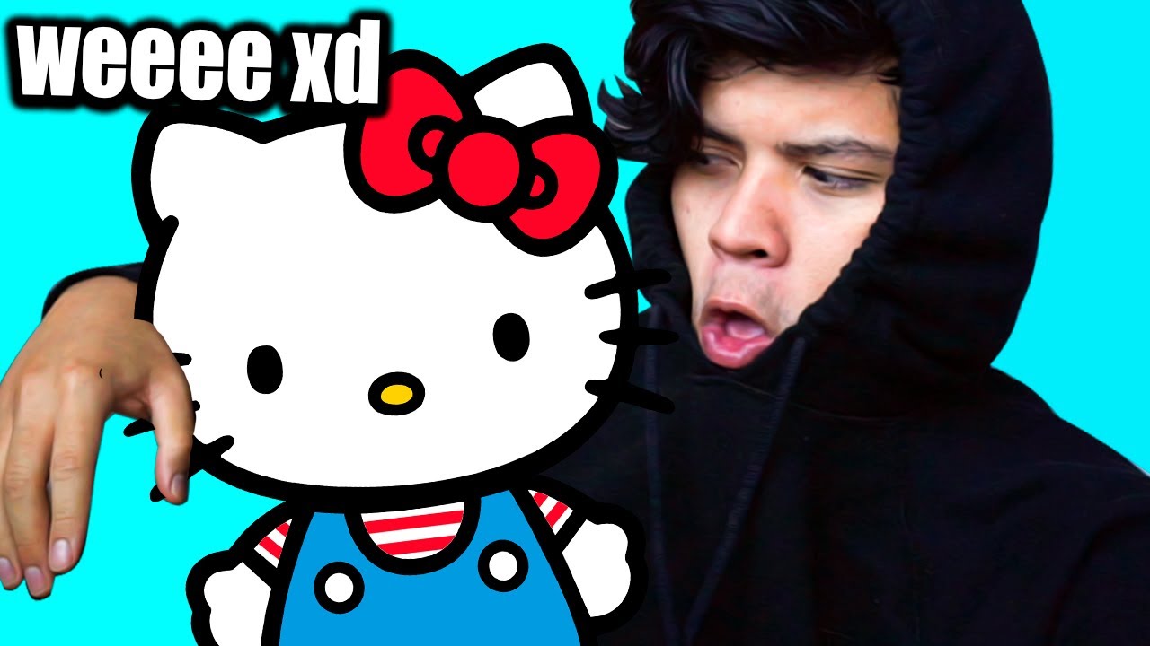 😂😅😅 jugando JUEGOS DE HELLO KITTY a las 3 AM