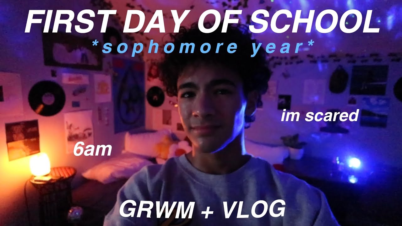 FIRST DAY OF HIGHSCHOOL *sophomore year* GRWM + VLOG