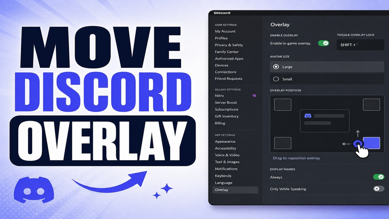 How To Move Discord Overlay | Reposition On-Screen Game Widget (2026)