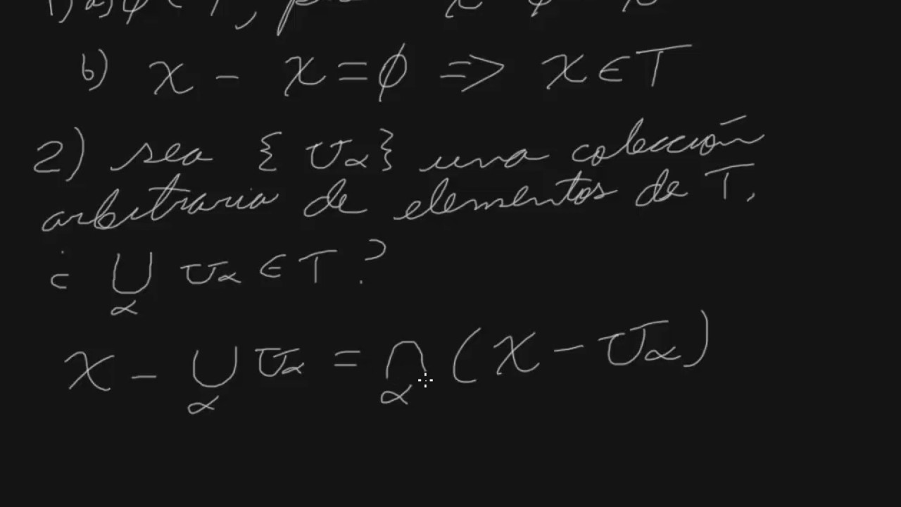 Topologia de los Complementos Finitos | Topología General