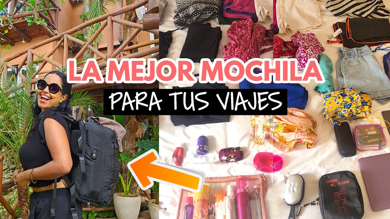Viajando solo con la mochila viral de redes sociales