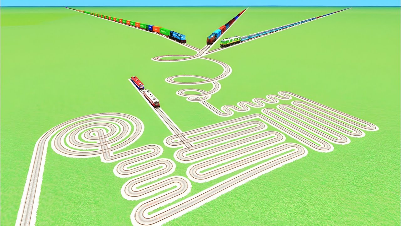 FOR TRAIN CROSSIN SNAKE CIRCLE TRACKS 🐍WITH SNAKE TRACKS RAILWORK BEANG DRIVE 