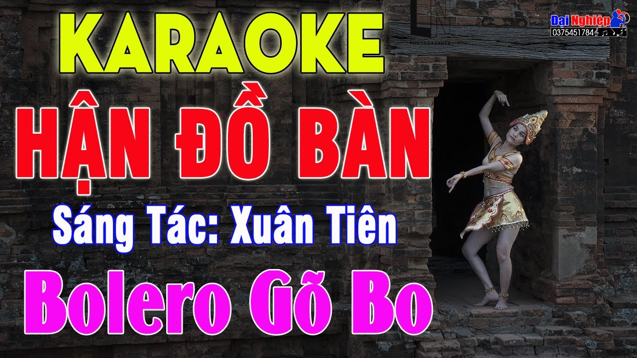 Hận Đồ Bàn Karaoke Bolero Guitar Gõ Bo Hát Cực Phê Tone Nam Nhạc Sống || Karaoke Đại Nghiệp