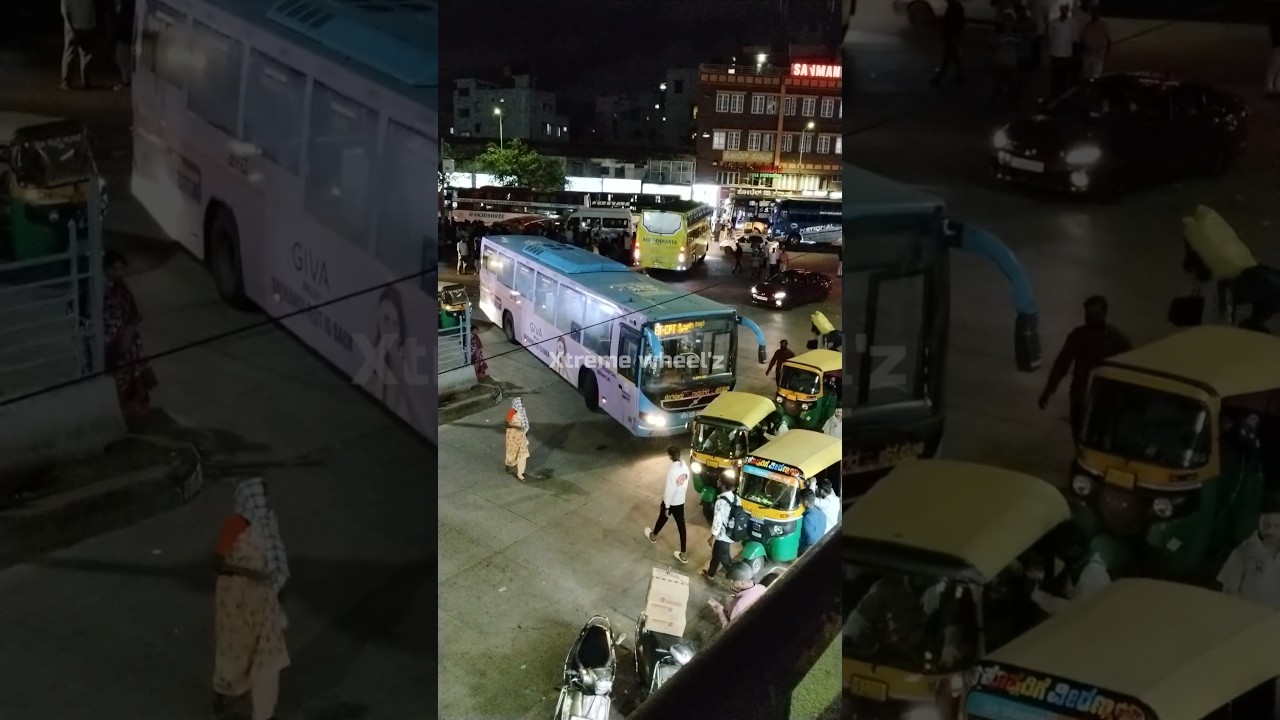 Auto driver blocking VOLVO bus😡Major issue in Bengaluru City🙌 BMTC bus struggling to Move🥲#shorts