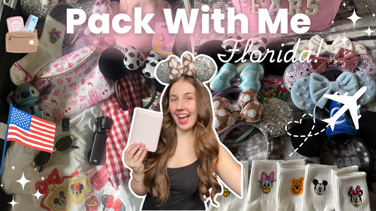 PACK WITH ME FLORIDA 2025: WALT DISNEY WORLD! 🇺🇸🧳 Disney outfits, travel tips & park essentials! ✨