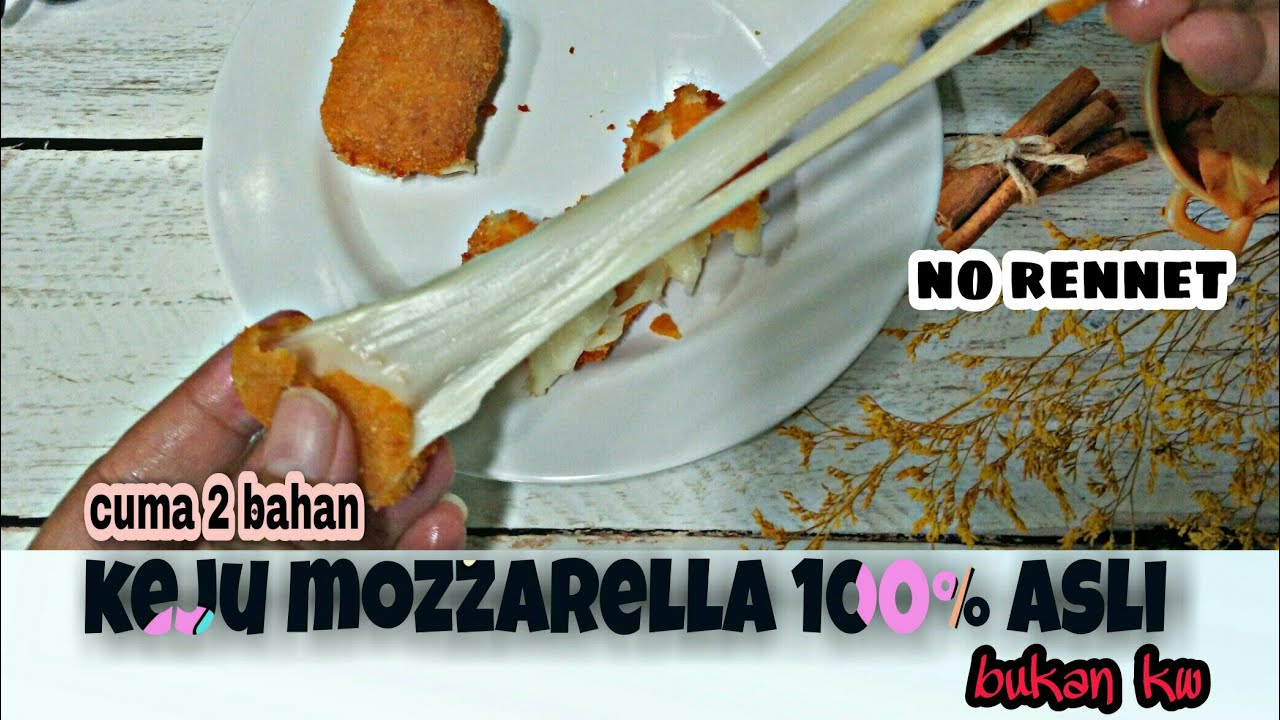 cuma 2 bahan jadi keju mozzarella 100% Asli, Bukan KW