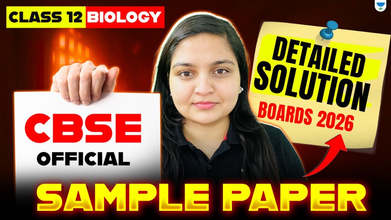 CBSE Class 12 Biology Sample Paper 2026 | Detailed Analysis & Solution | 12th Board Exam Preparation