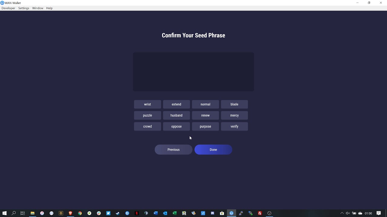 How to create a new local wallet with the Wanchain desktop light wallet