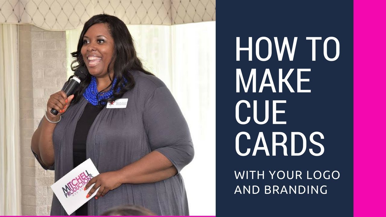 How To Make Cue Cards With Your Logo