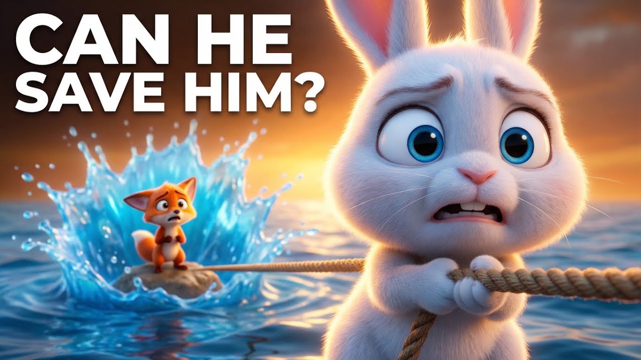 Bunny Saves Baby Fox in a Morning Flood | Heartwarming Animated Story for Kids 🐰