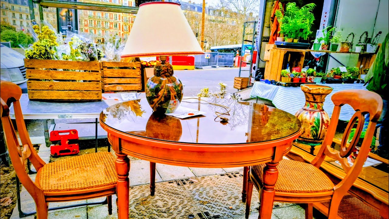 Paris France🇨🇵ANTIQUITÉS old Things🔥FLEA MARKET🪞BROCANTE 💰MARCHÉS aux Puces🛍Street sale🏺4KHDR Thrift
