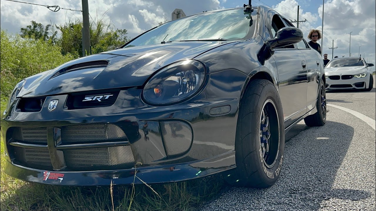 DODGE NEON SRT4 BIG TURBO VS BMW M4 FBO E85!