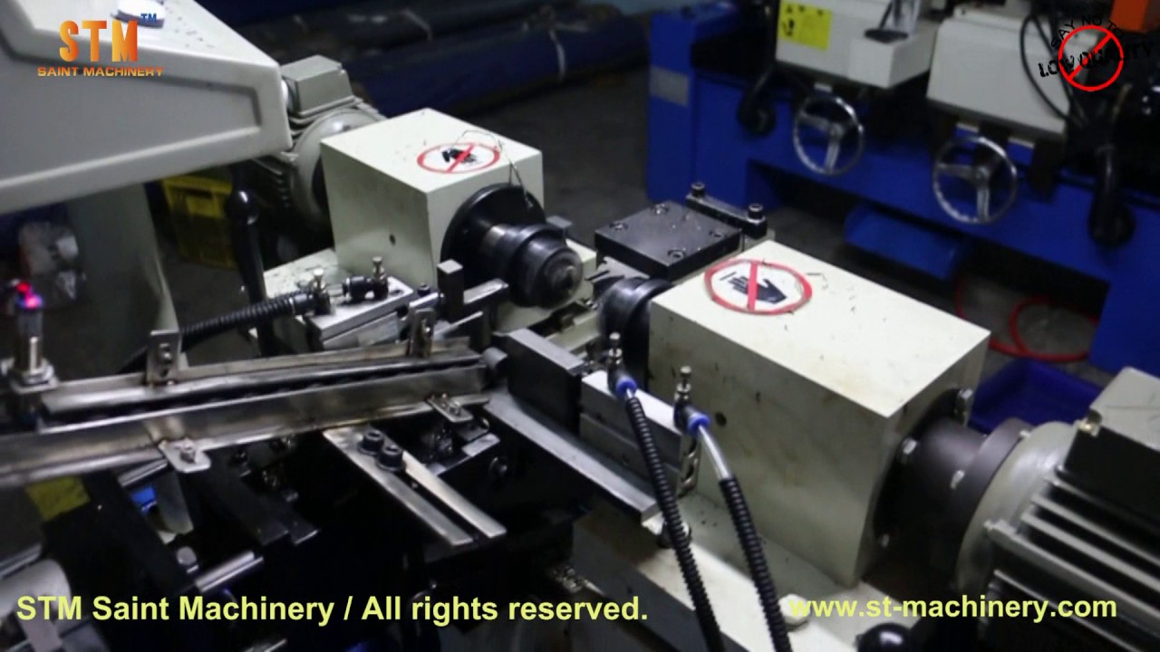 STM automatic double-head chamfering machine for small tubes with vibrator auto loading