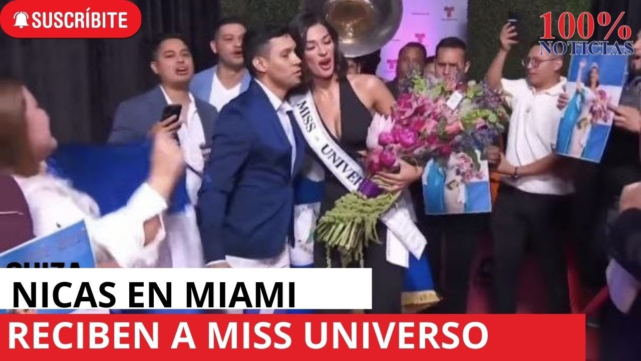 Nicaragüenses en Miami reciben a Sheynnis Palacio Miss Universo en grabación con Telemundo
