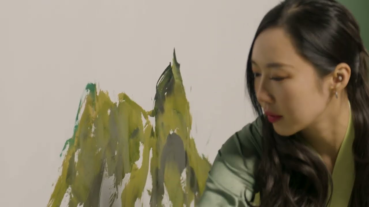강원특별자치도 350만 하나되어 번영과 미래로 캘리그라피 퍼포먼스