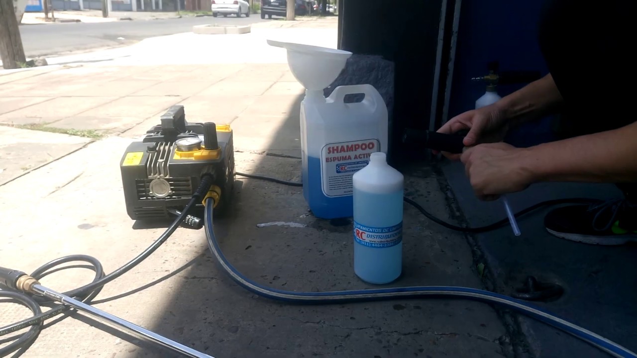 Foam Lance y Shampoo Espuma Activa RC Distribuidora Con Hidrolavadora LT-590