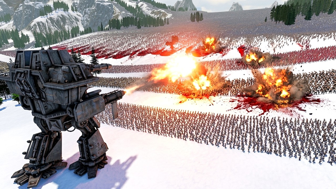 HUMAN ARMY with BATTLE TITANS vs 4 MILLION White Walkers & Zombie - Ultimate Epic Battle Simulator 2