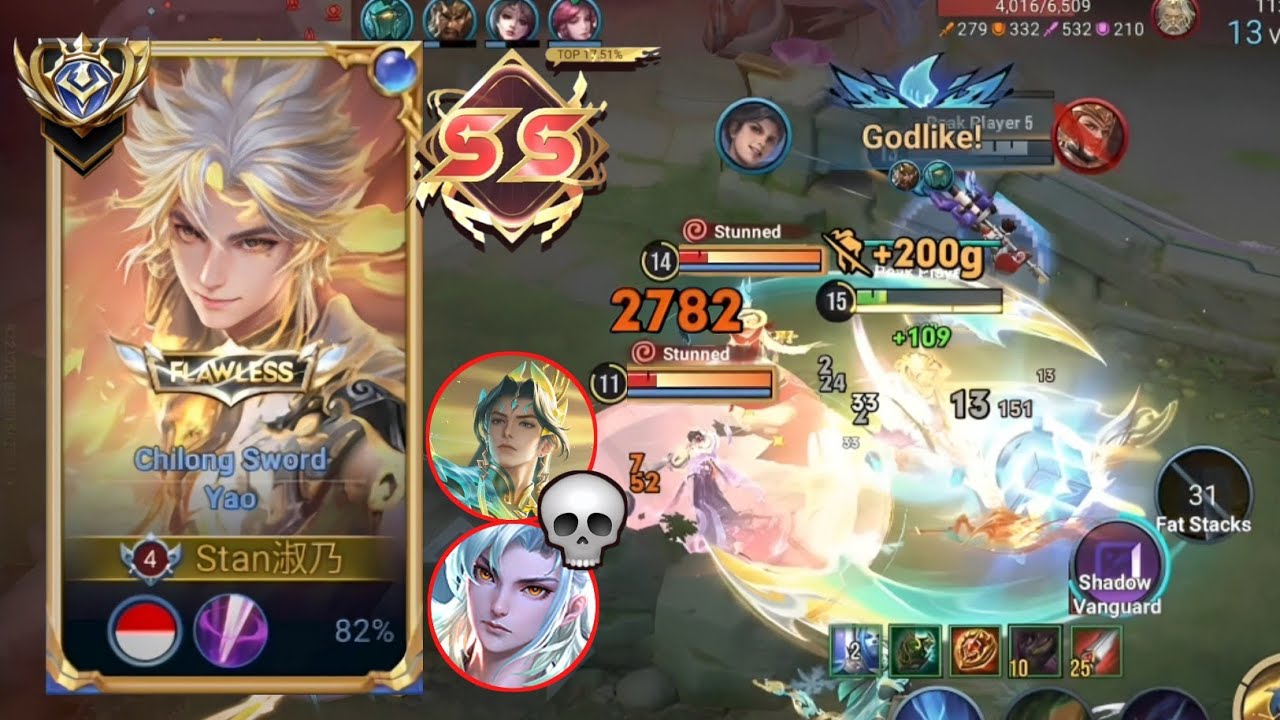 YAO FLAWLESS SKIN VS YANG JIAN & PRO AO'YIN IN PEAK TOURNAMENT WITH THE BEST BUILD | HONOR OF KINGS