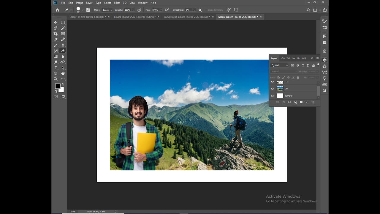 Class # 18 Adobe Photoshop CC 2019 Eraser Tool_Background Eraser Tool_Magic Eraser Tool