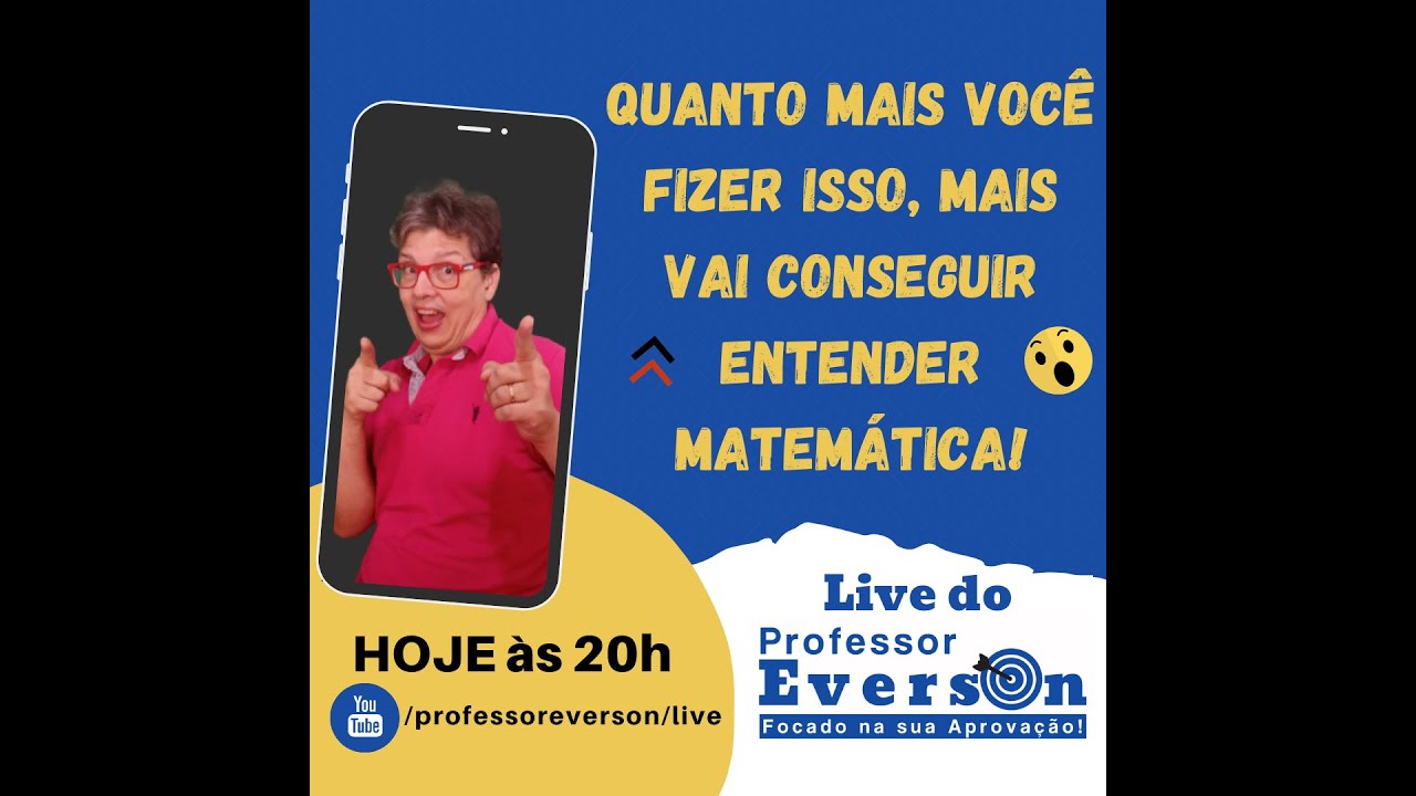 Live #1 - Quanto mais você fizer isso, mais vai entender a matemática