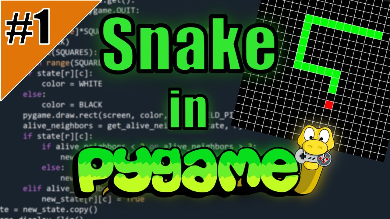Snake in Python programmieren #1 | Pygame Tutorial (Deutsch) |  Installation und Grundstruktur