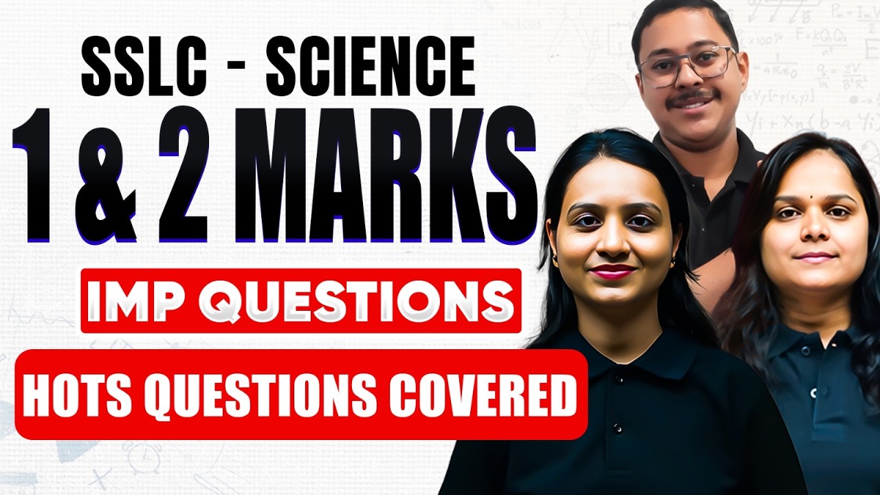 SSLC Science 2026 🔥 | 1 & 2 Marks Important Questions | Most Expected Board Exam Questions
