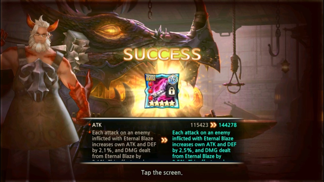 [King's Raid] Pansirone Unique Weapon - Raging Heat Tersia 5 Stars Awaken