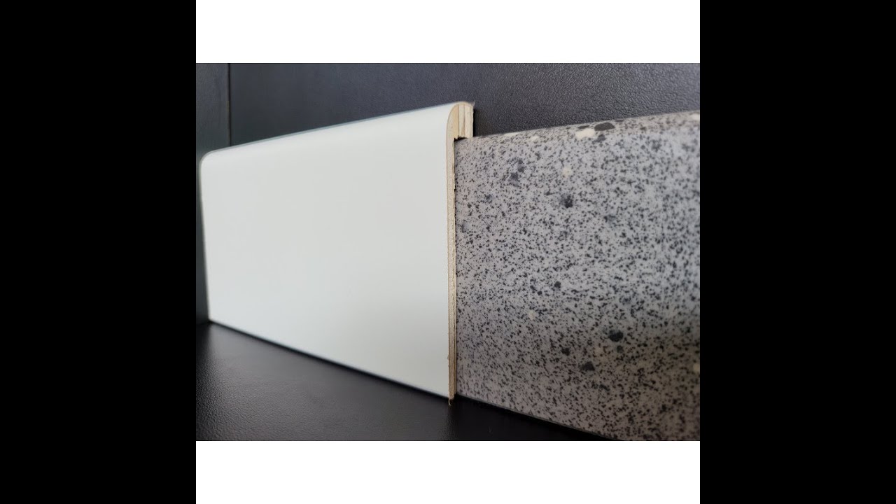 Mini coprizoccolo coprimarmo legno verniciato bianco alto mm 90 spesso soli 15 mm