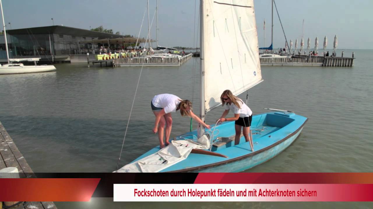 Segelschule Neusiedl - Segel setzen