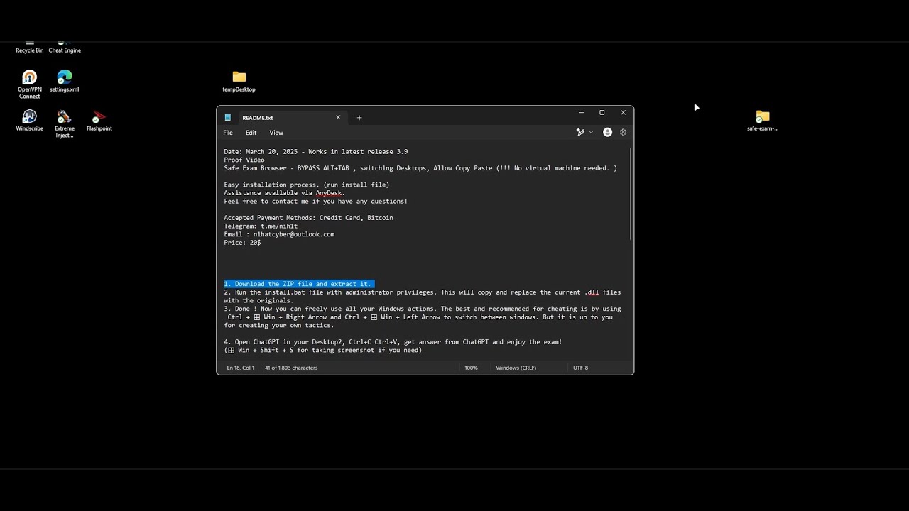 Safe Exam Browser 2025 Bypass  Alt+Tab,  chatGPT,  No virtual machine needed