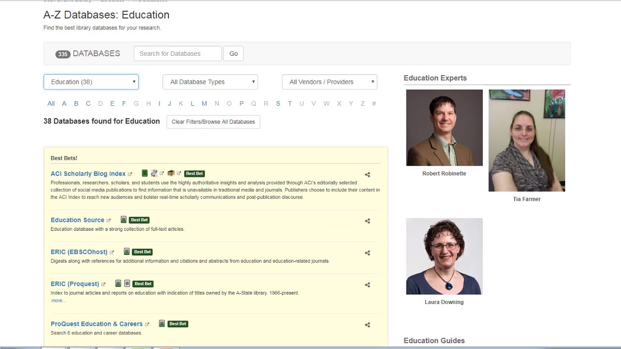 Choosing a Research Database