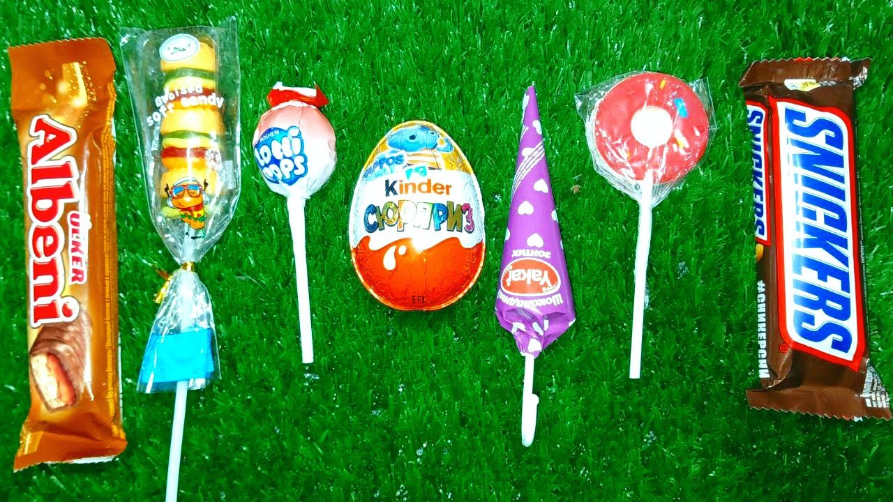 ASMR Popular Candies / Lots of Colorful Rainbow Lollipop Candies / Chocolate Unpacking & Eating