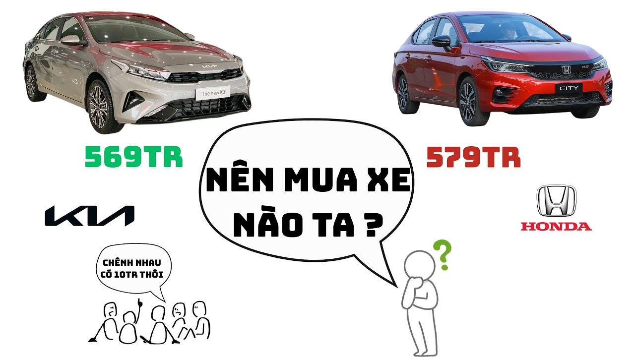 HONDA CITY RS VÀ KIA K3 LUXURY dưới 600tr thì mua xe nào ? #hondacity #kiak3