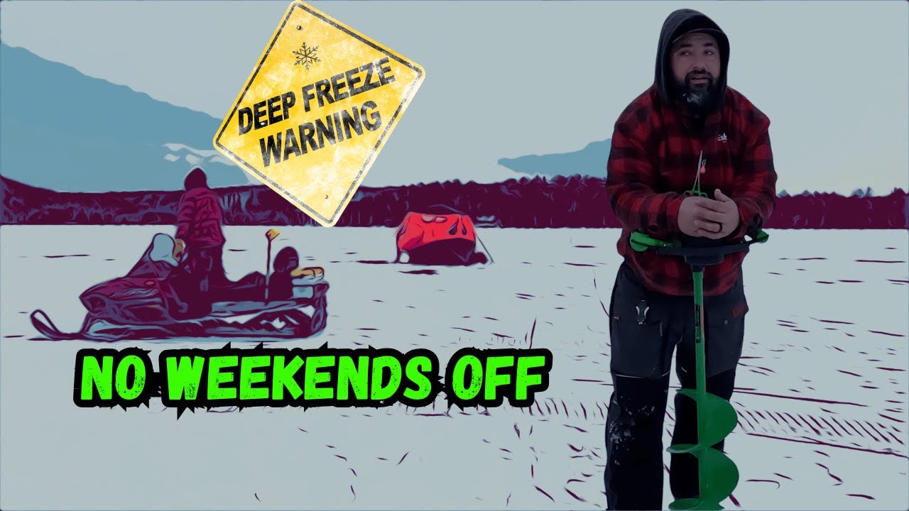 Ice fishing in  -7 degrees 
