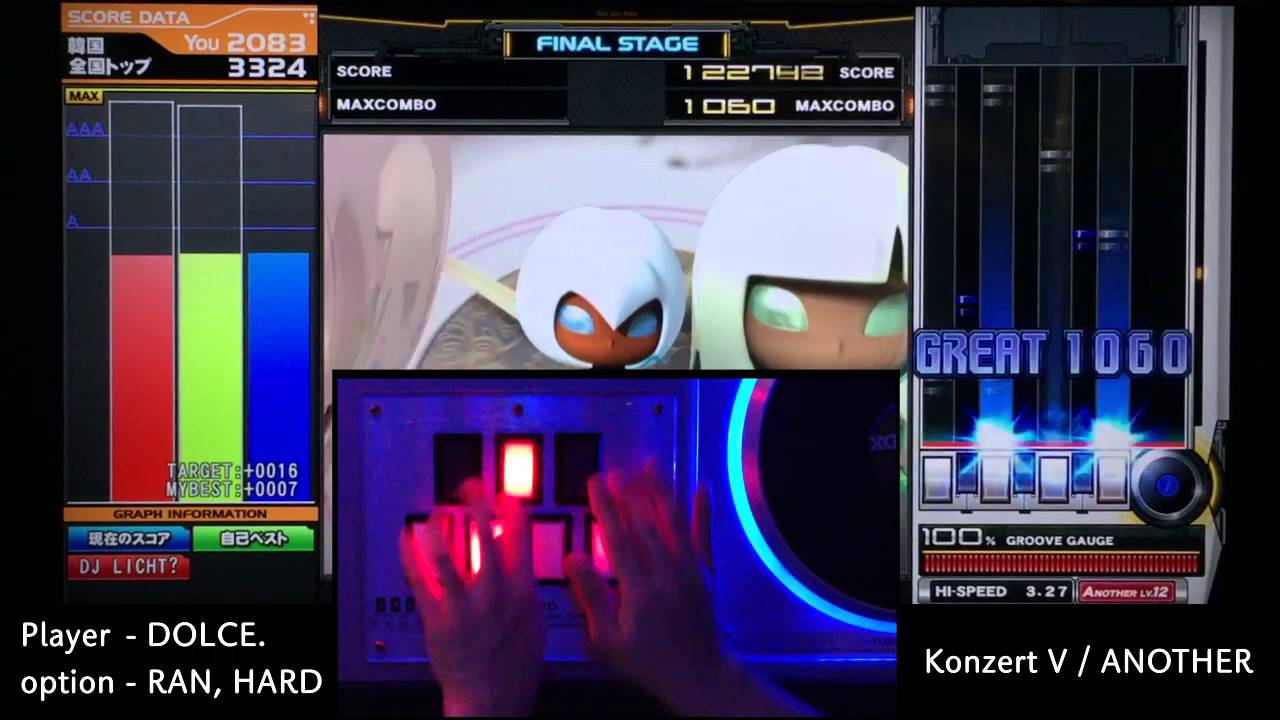 Konzert V (A) MAX-64 FC / played by DOLCE. / beatmania IIDX23 copula [手元付き]