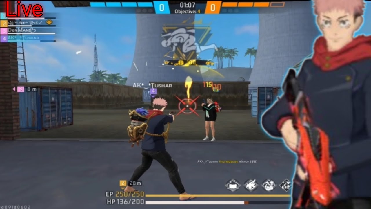 Free fire max Live Gameplay In AK Tushar