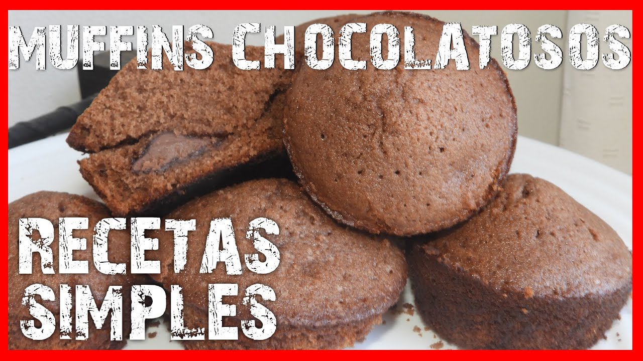 MUFFINS CHOCOLATOSOS - Recetas Simples 😍😜🧁🧁😀