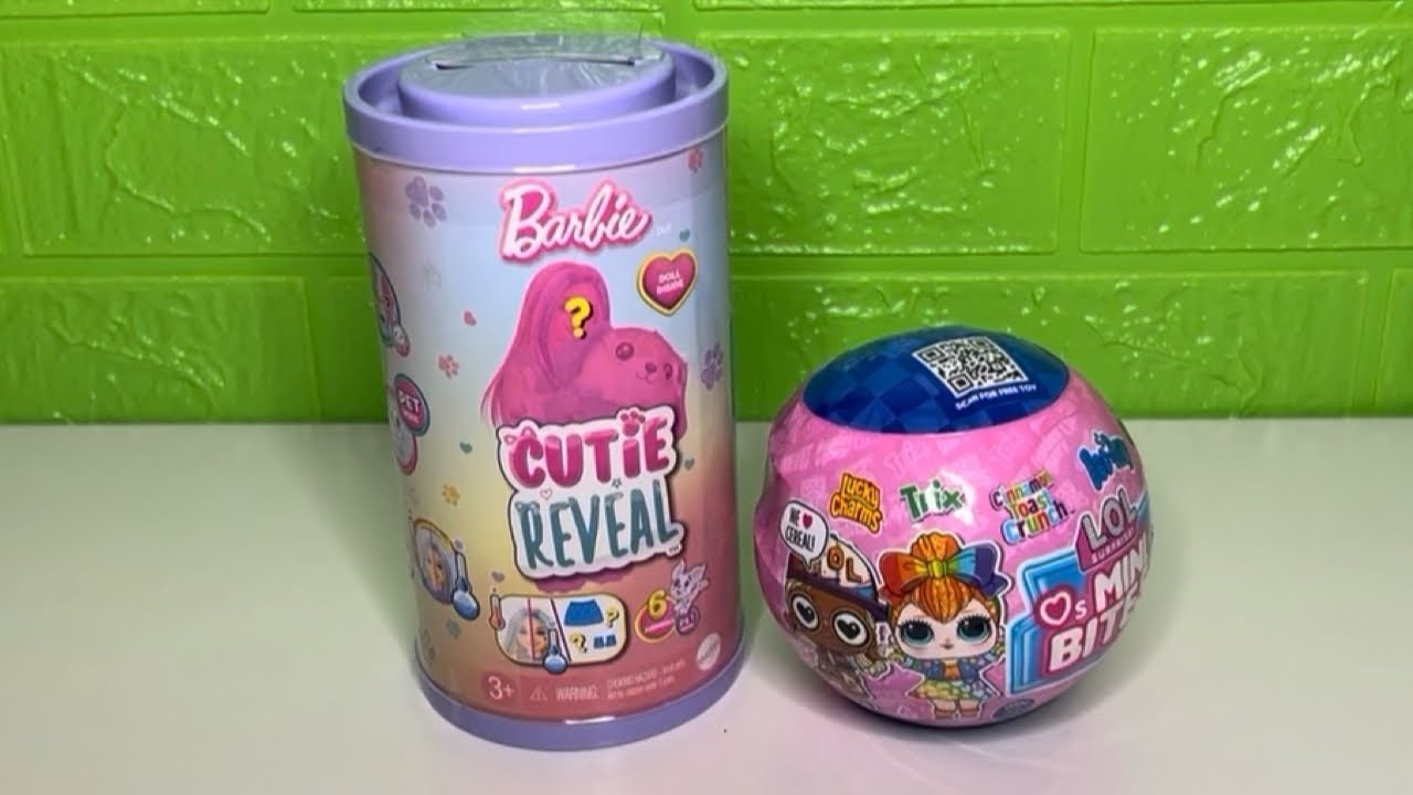 [ASMR] Mystery Surprise Barbie Cutie Reveal / LOL Mini Bites Toy Unboxing