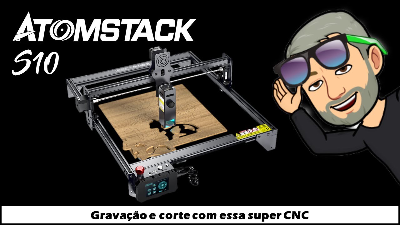 CNC Laser Atomstack S10 Pro - corte fácil de madeira e acrílico e gravação onde quiser!