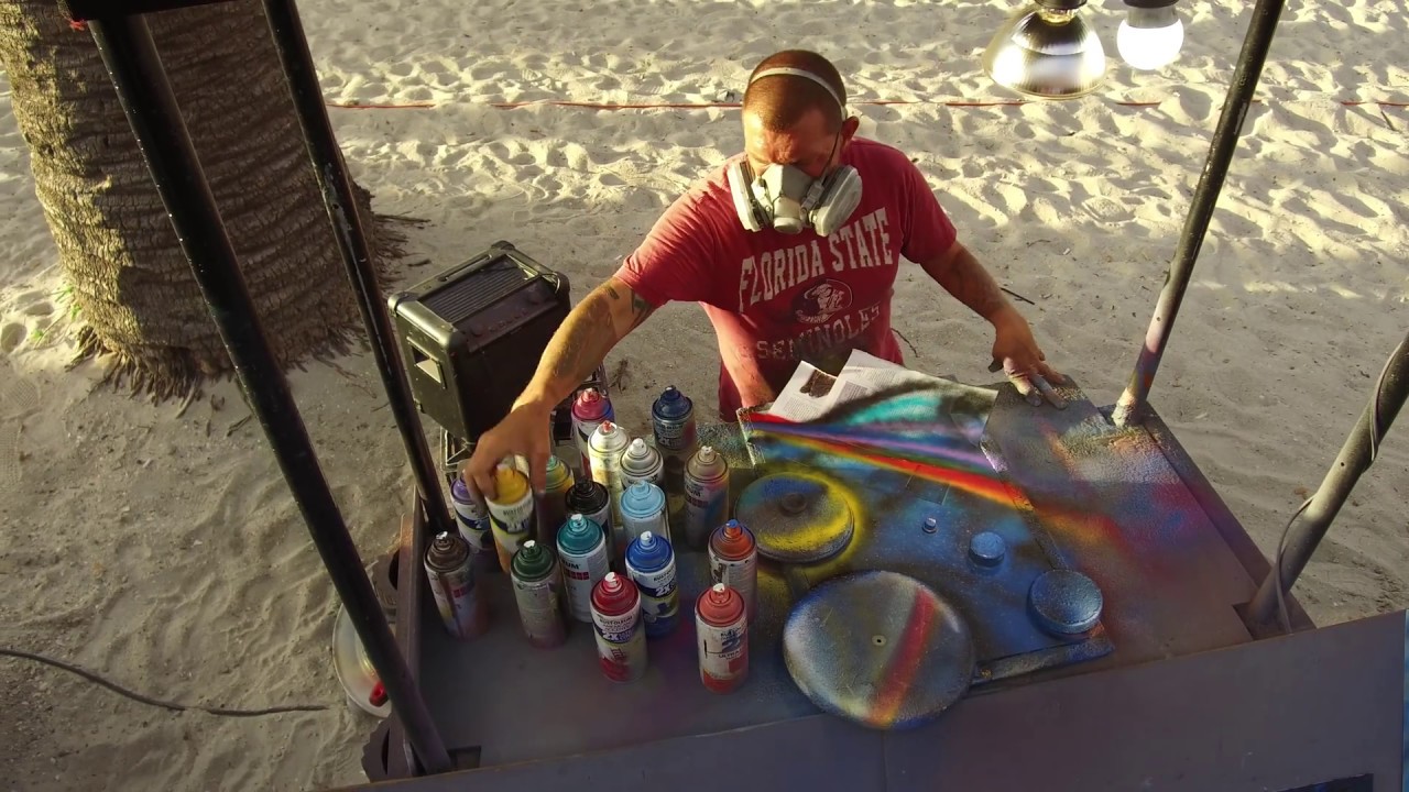 Dave Diddens .CLEARWATER BEACH - farba w sprayu art. Floryda USA. 4K