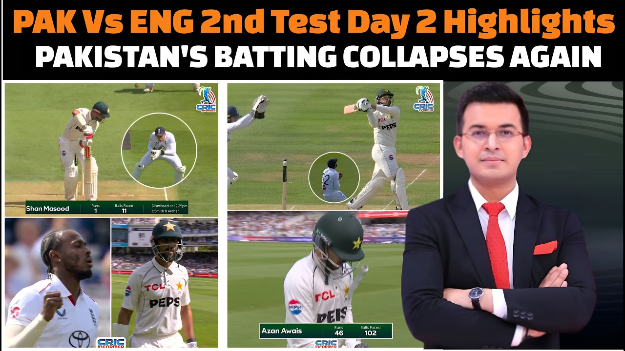 Pakistan vs England 2nd Test Day 2 complete highlights 2026.