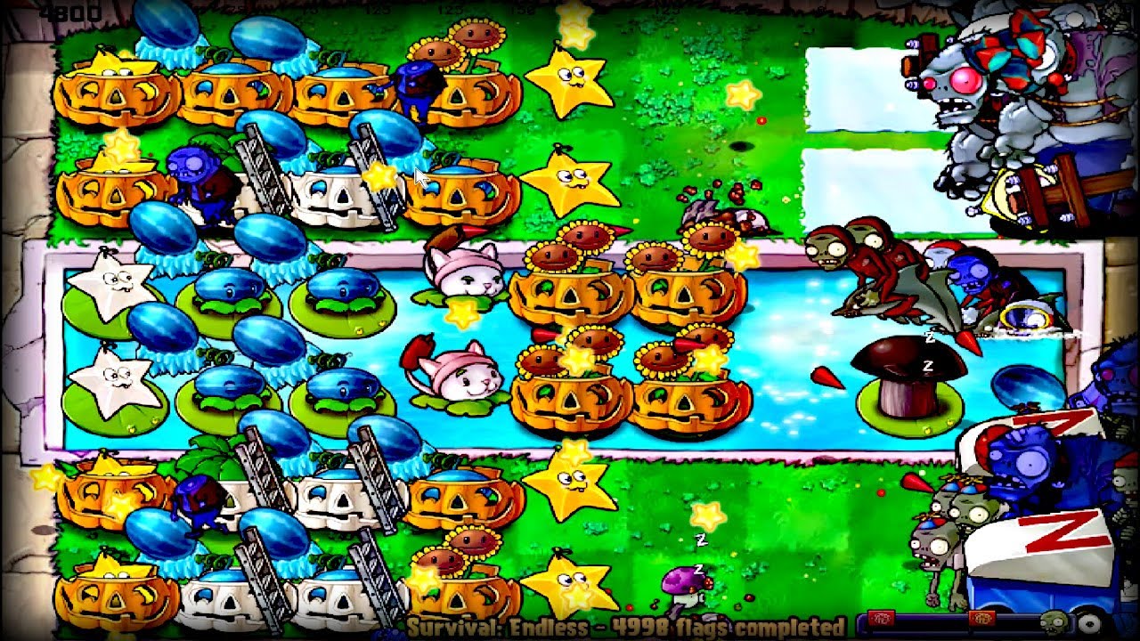 Gloomless Cobless in Survival Pool Endless | Plants Vs. Zombies | 5000 Flags